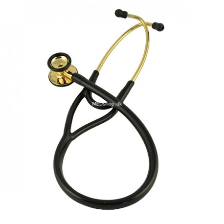 Stetoskop - Kardiologi Klassisk, sort. (Guld-model)
