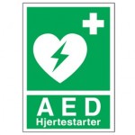AED vinyl klistermärke (A5 storlek)