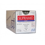 Supramid sutur 4-0, DS 19 mm nål, 75cm, svart, icke-resorp., 12 st.