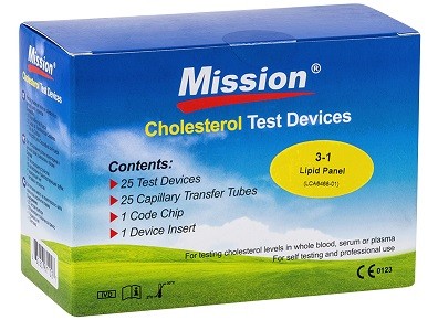 Mission Kolesterol Teststrimler - 3-1Lipid Panel, 25stk. 