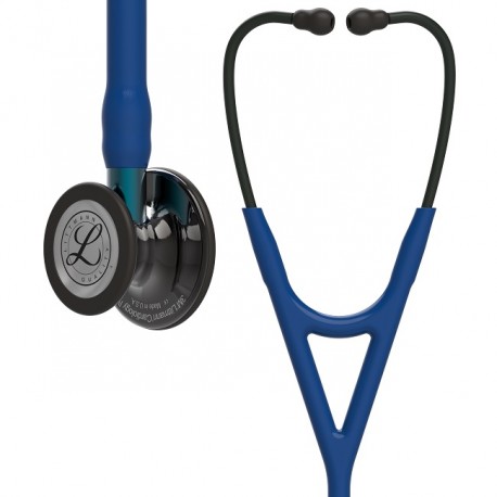 Littmann, Cardiology IV - Marineblå, røgfarvet spejludgave,  Blå studs