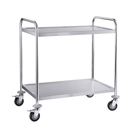 Trolley Stainless Steel with 2 Shelves