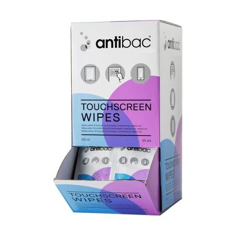 Antibac Touchscreen Wipes  95 stk. i dispenserboks.(603026)