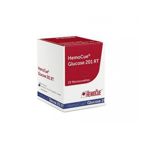 Hemocue Glucose 201+ RT-kuvetter, enstaka 25 pack.