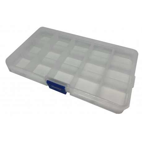 Box for earplugs, tympanometer, 15 compartments, 17x10x2cm