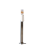 PLUM stand made of stainless steel with Combiplum Electronic dispenser
