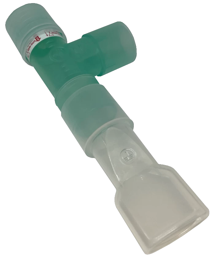 PEP-flute with valve and mouthpiece, (without resistance pieces)