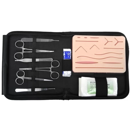 Suture training set (plate + instruments + sutures)