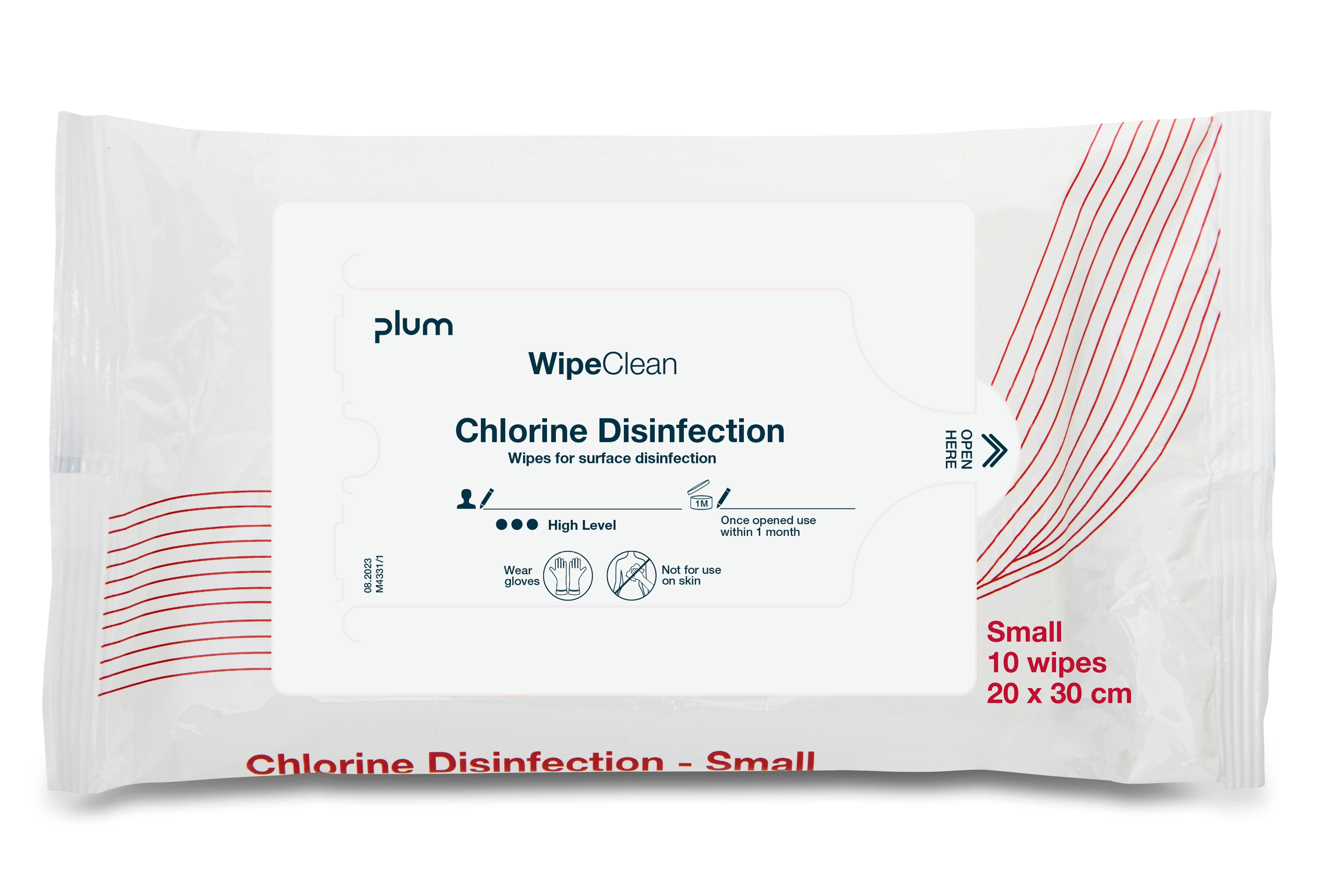 WipeClean Chlorine Disinfection, 10 pieces.