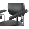Blodprøvetagningsstol, Saar Compact, sort, 2 armlæn, med rotation