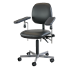 Blood sampling chair, Saar Compact, black, 2 armrests, with rotation
