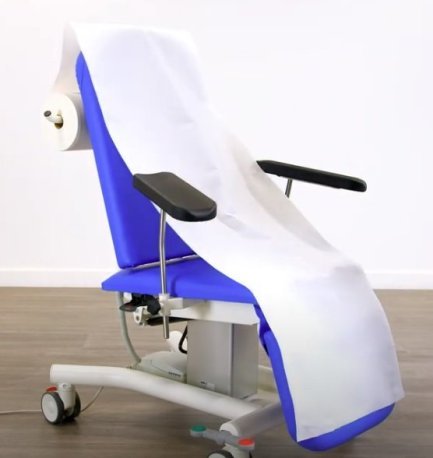 Paper roll holder for Saar bloodsampling chair