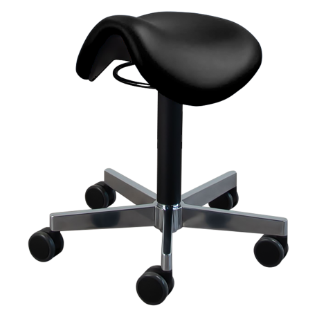 Finn Saddle Chair Chrome, color: black