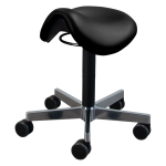 Finn Saddle Chair Chrome, color: black