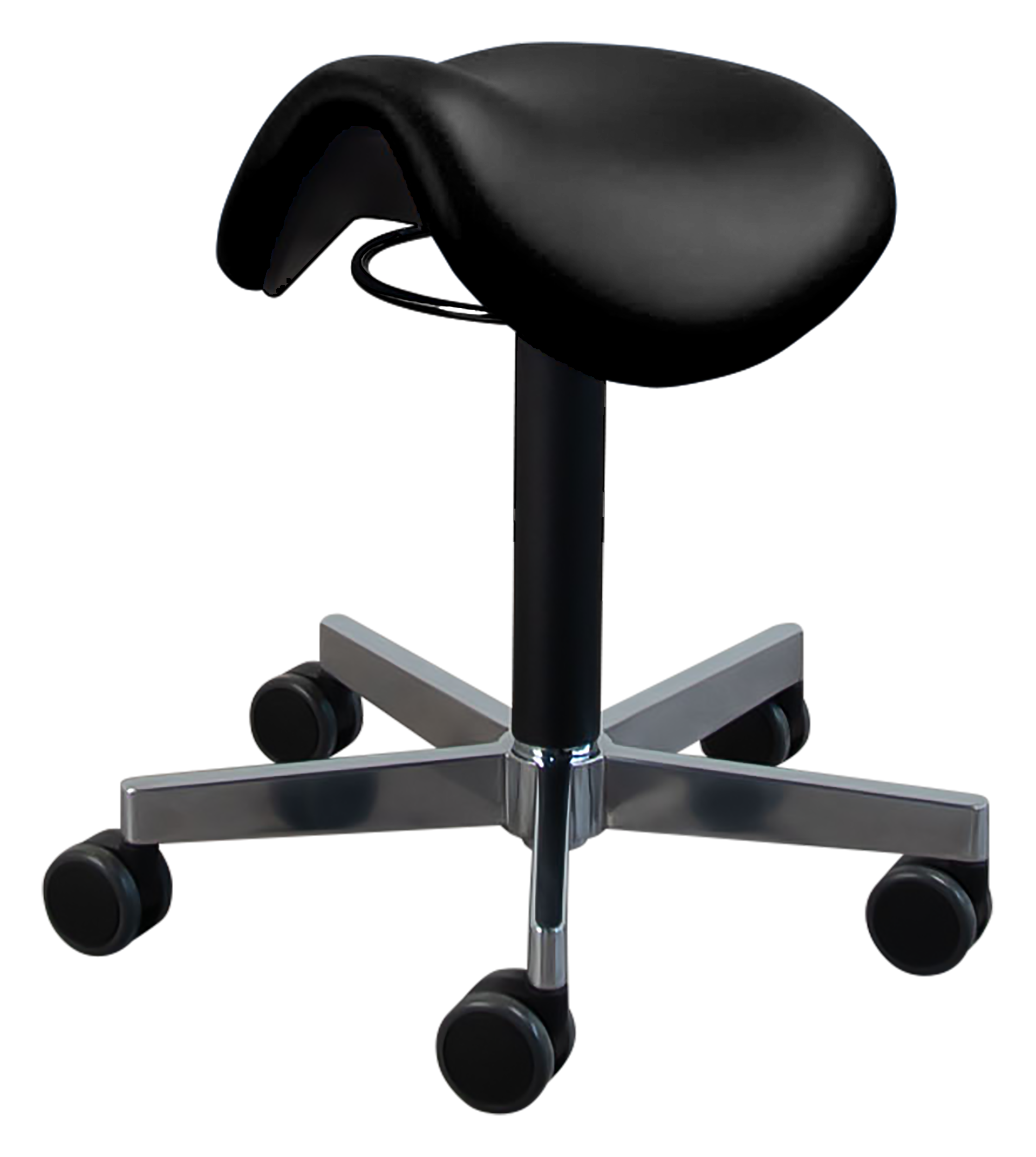 Finn Saddle Chair Chrome, color: black