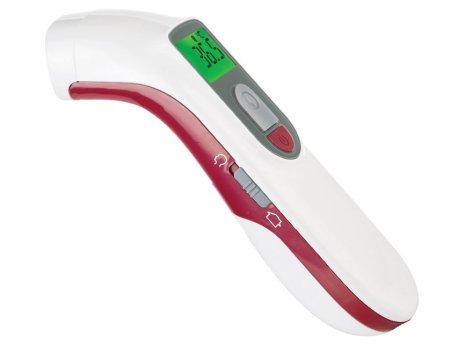 Contactless forehead thermometer, medically approved.