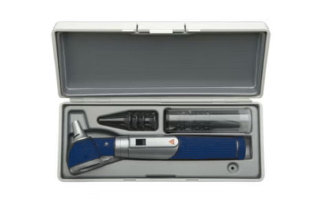 HEINE mini 3000 F.O. LED Otoscope, BLUE, with hard case