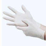 Nitrile gloves, white, 100 pcs