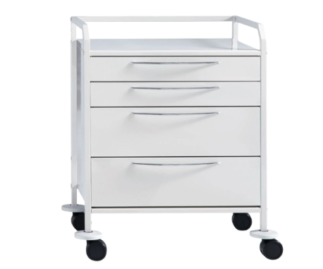HYGIEN-O-STAR rullebord med 4 skuffer, bredde 40 cm