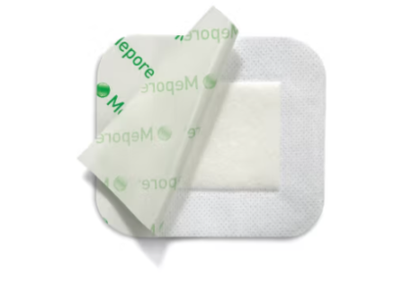 Mepore, plaster med sårpude 3 x 4 cm, steril, 6 cm x 7 cm, 60 stk.