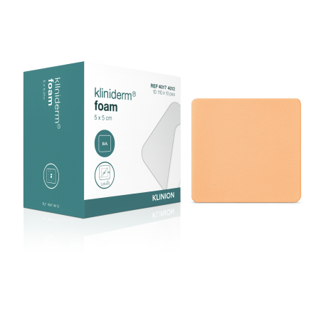Kliniderm Foam, skumbandage, steril, 5 cm x 5 cm, 10 stk.