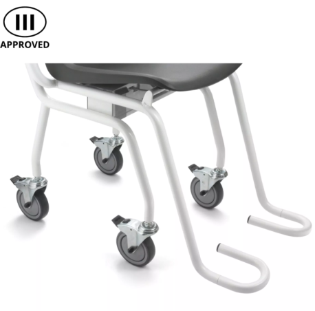 Wheelchair weight, Medical Approved Class III, with 4 steerable wheels