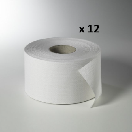 FRIPA - toiletpapir maxi, 2-lags 180 meter, uden perforering (12 ruller)