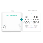 ISOeyes - Set - 60x60 light panel + combination board, logmar, 3m