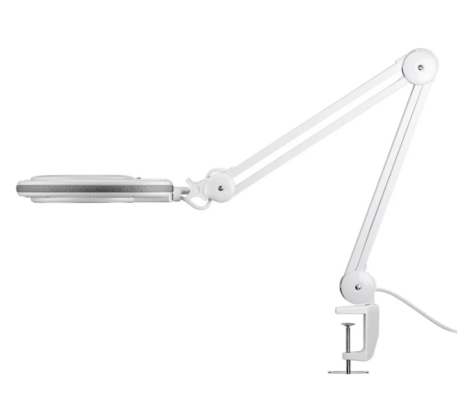 Luplampe LED 8W, 650lm, med bordklemme