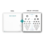 ISOeyes - Sæt - 45x45 lyspanel + kombitavle, logmar, 3m