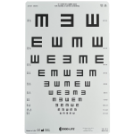 Vision chart, E-figure, 3m, wall mount or lightbox, CE-approved, LogMAR.