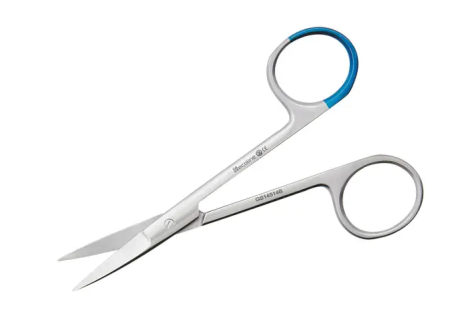 Kirurgisk saks, spids, lige, engangs, 11,5 cm, 20 stk.