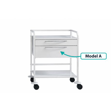 HYGIEN-O-STAR rullebord med 2 skuffer, model A, 64 cm