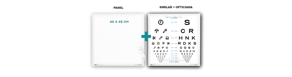 LogMAR synstavler (med lyskilde)